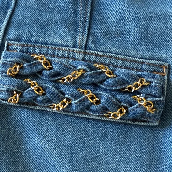 PatBO Braided Denim Jeans Mini Skirt - Picture 6 of 6